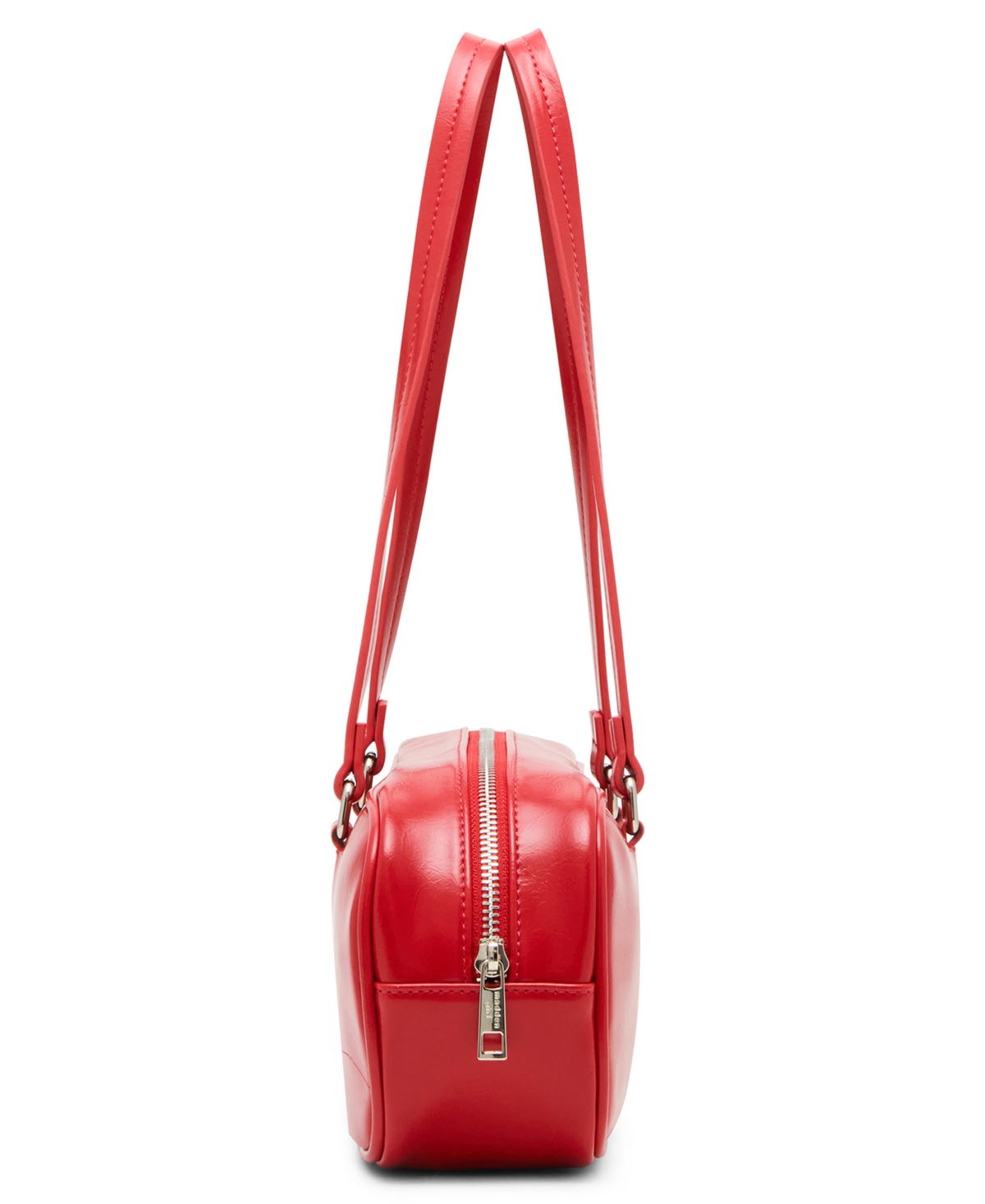 Madden Girl Andarna Crinkle Zipper Shoulder Bag In Red