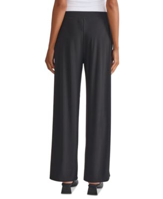 Women's Mid-Rise Wide-Leg Pull-On Pants