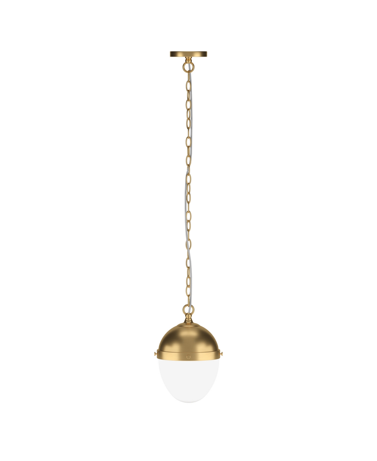 Hudson & Canal Aurelia 13" Metal Pendant With Glass Shade In Gold