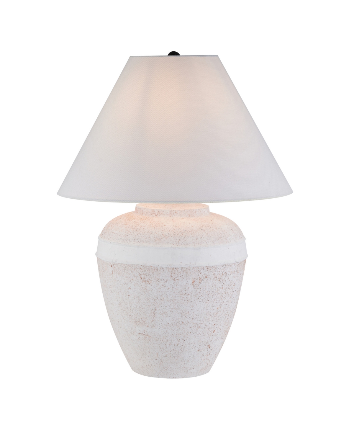 Hudson & Canal Chiara 22.5" Ceramic Table Lamp With Fabric Shade In White