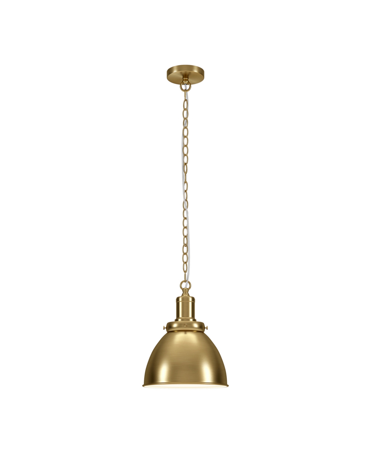 Hudson & Canal Elodie 12" Metal Pendant With Metal Shade In Gold