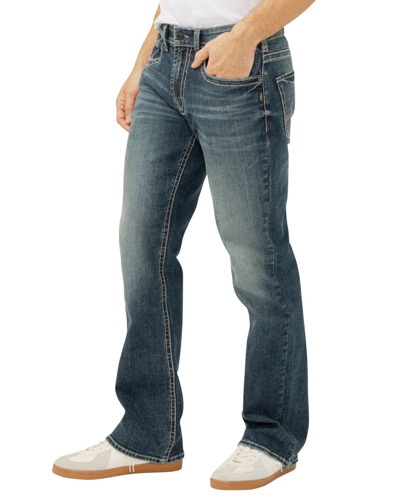 Мужские джинсы Silver Jeans Co. Craig Classic Fit Bootcut Luxe Heritage, цвет: Bennett — фото 2