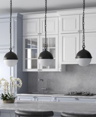 Aurora 11.13" Metal Pendant with Glass Shade