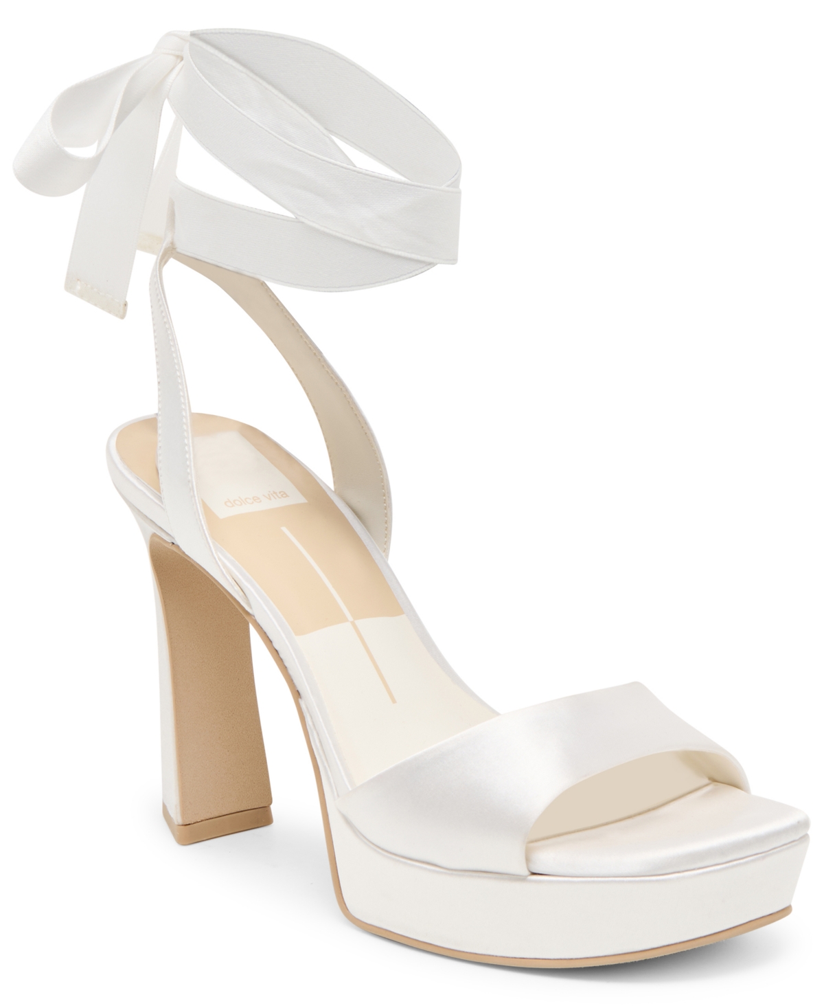 Dolce Vita Women's Jaemy Lace-up Platform High Heels In White