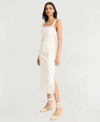 Women's Square-Neck Sleeveless Midi Dress