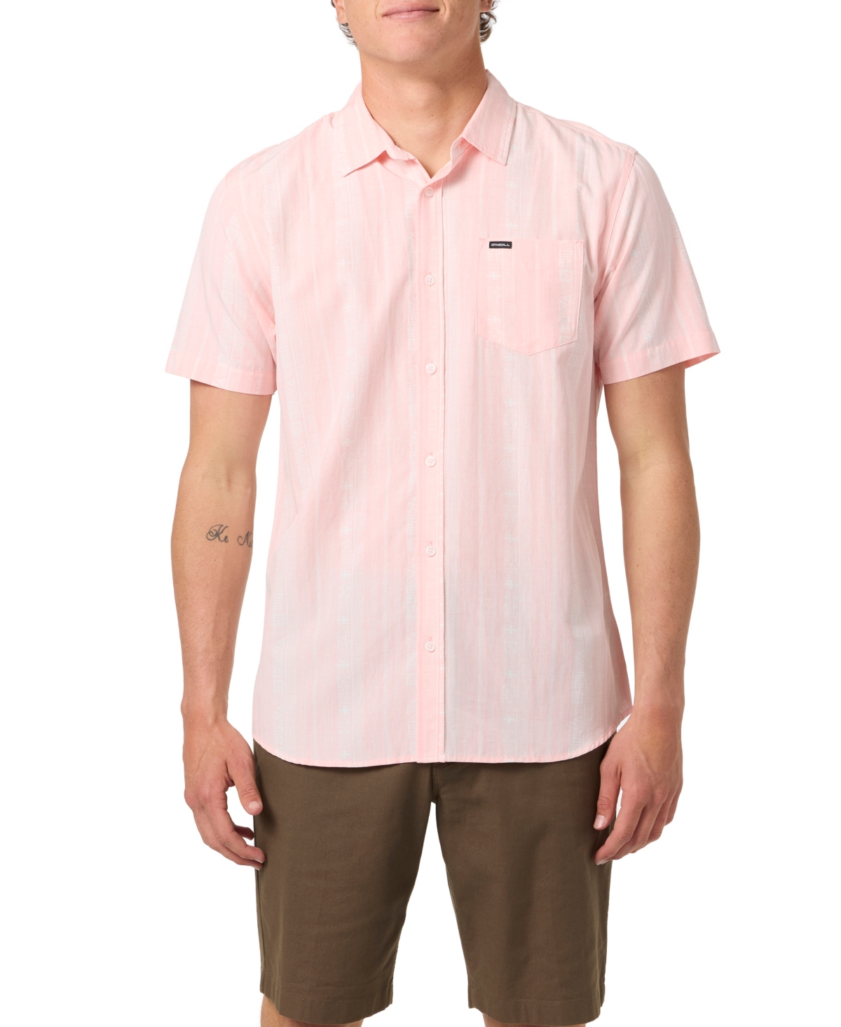 Men's Oasis Eco Short Sleeve Standard Shirt - Pink foam