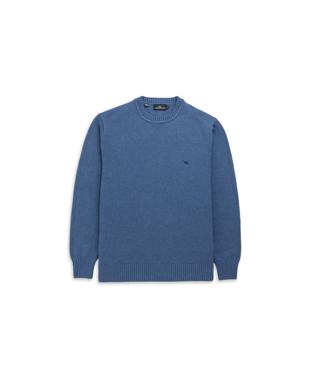 Rodd & Gunn Crewneck Cotton Sweater In Blue