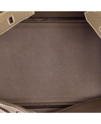 Pre-Owned Hermes Birkin 35 Handbag Grey Togo with Palladium Hardware