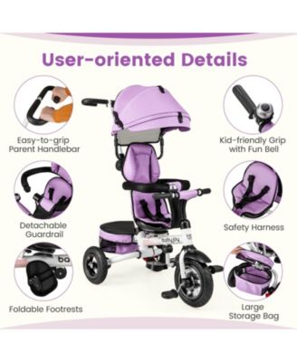 Toddler 5-in-1 Folding Trike 1-5 Years Old with Safety Harness Storage