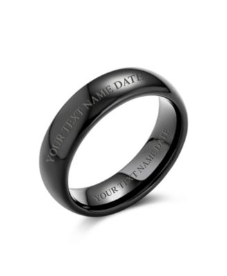 Plain Simple Dome Titanium Eternity Band Ring Comfort Fit 6MM