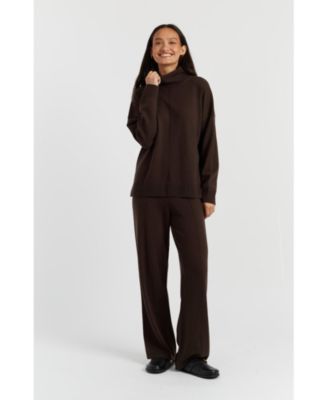 Women's Relaxed Roll Neck Wool & Cashmere Sweater