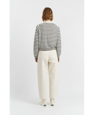 Women's Wool Cashmere Heart Breton Cardigan