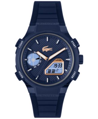 Men's LC33 Midnight Navy Silicone Strap Watch, 44.8mm