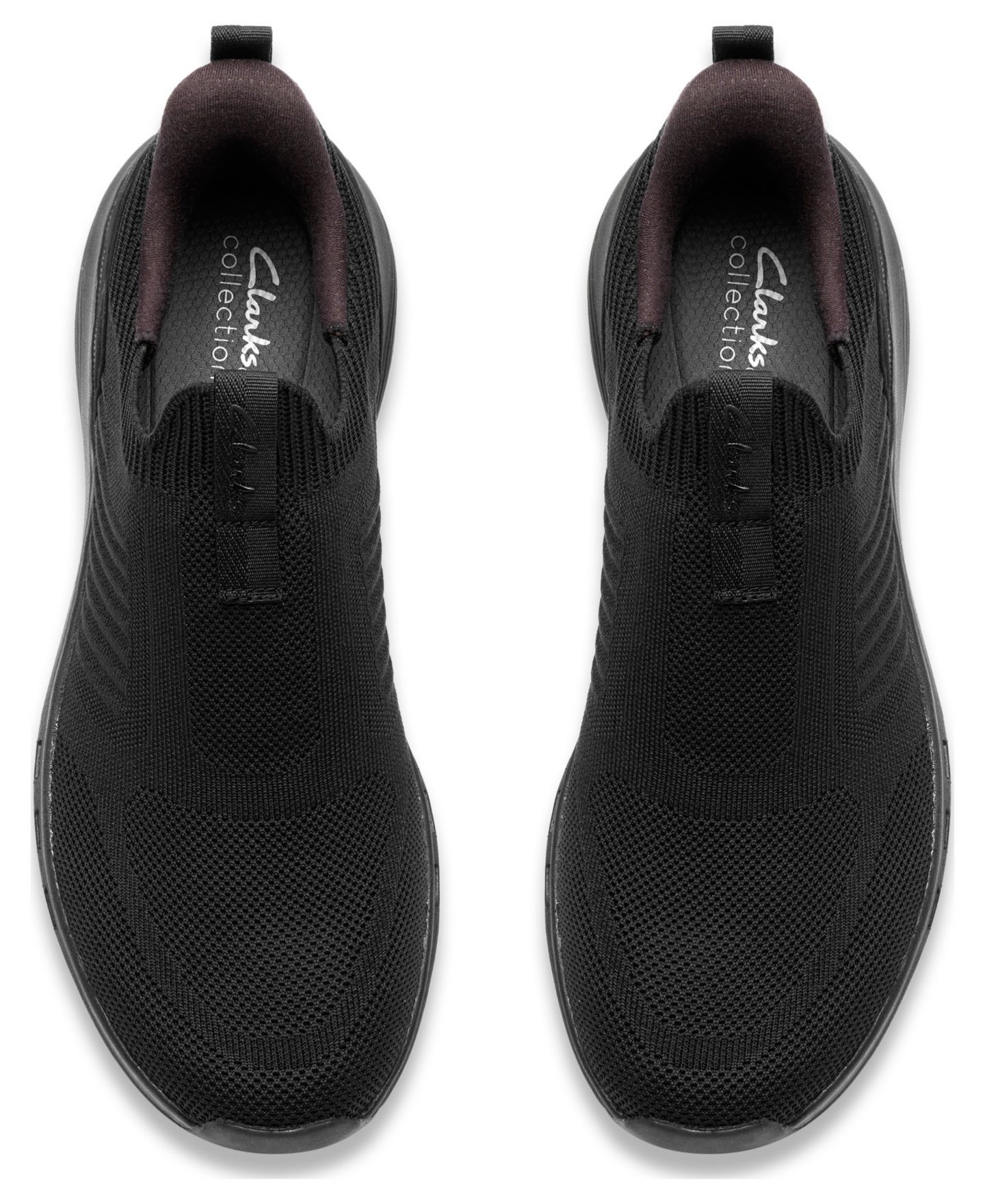 Мужские кроссовки Clarks Motion Trek IN Casual Slip On, цвет: Чёрный вязаный — фото 5