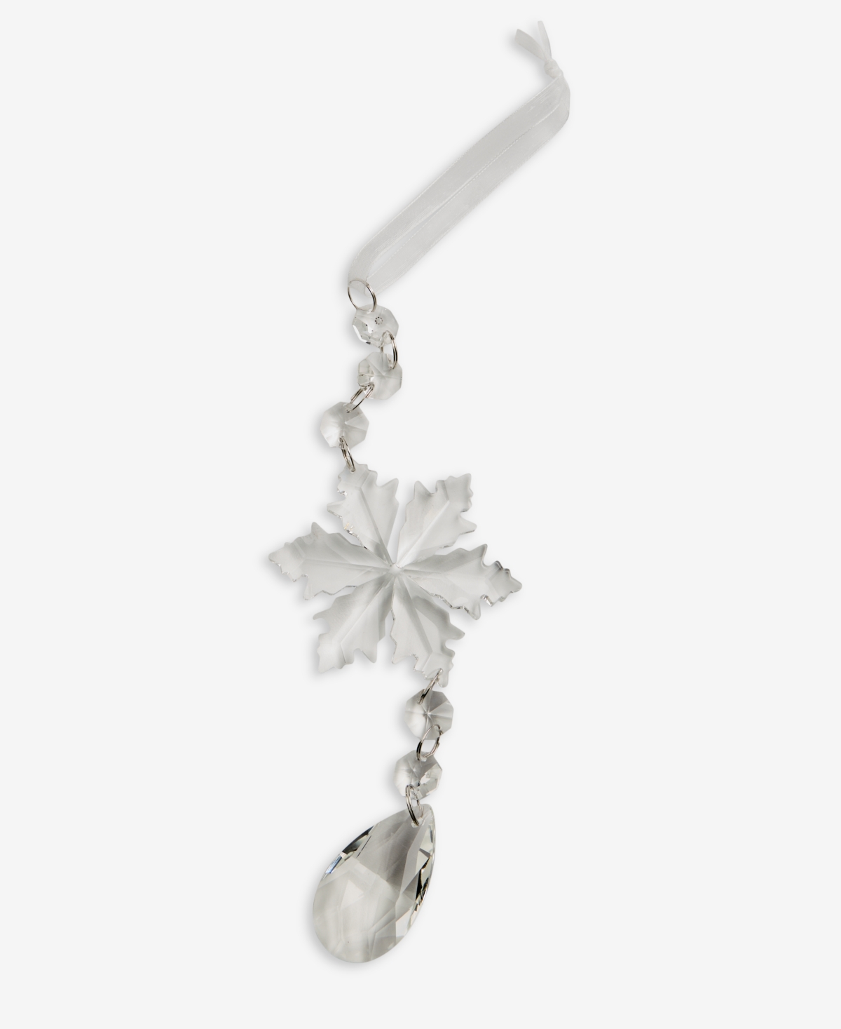 Holiday Lane Iced Delight Glass Pendant Ornament, Macy's Exclusive In Transparent