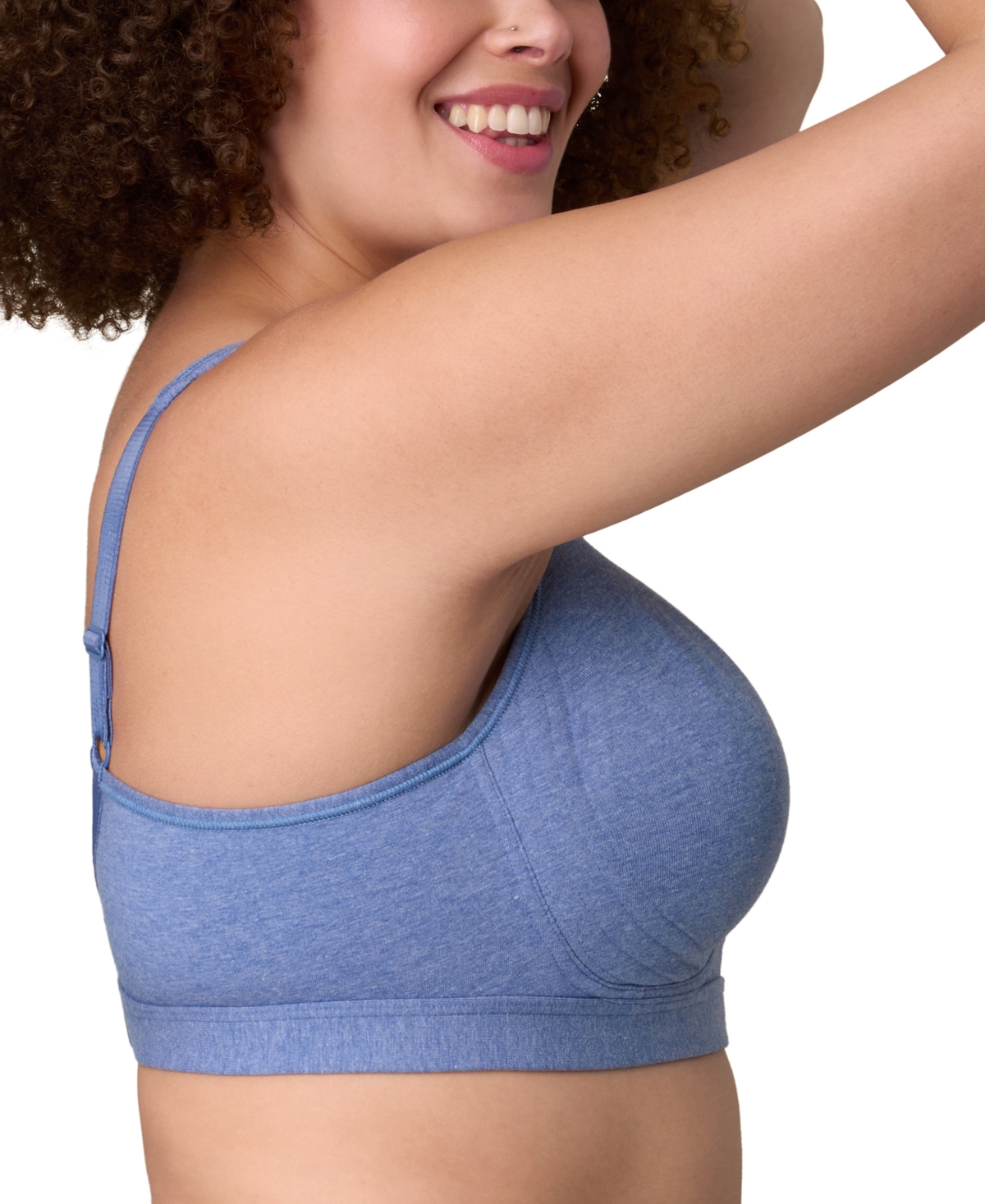 Playtex 18 Hour Ultimate Lift Cotton Wireless Bra Us474c, Online Only In Blue