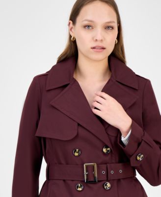 Women's Double-Breasted Belted Trench Coat, Exclusively at Macy's