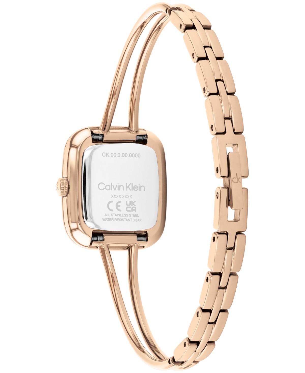 Женские часы Calvin Klein Women's CK Adore Rose Gold Tone Stainless Steel Bangle Bracelet Watch 20.8mm — фото 4