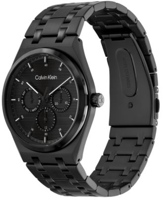 Men's CK Motion Black IP Stainless Steel Bracelet Watch 39mm