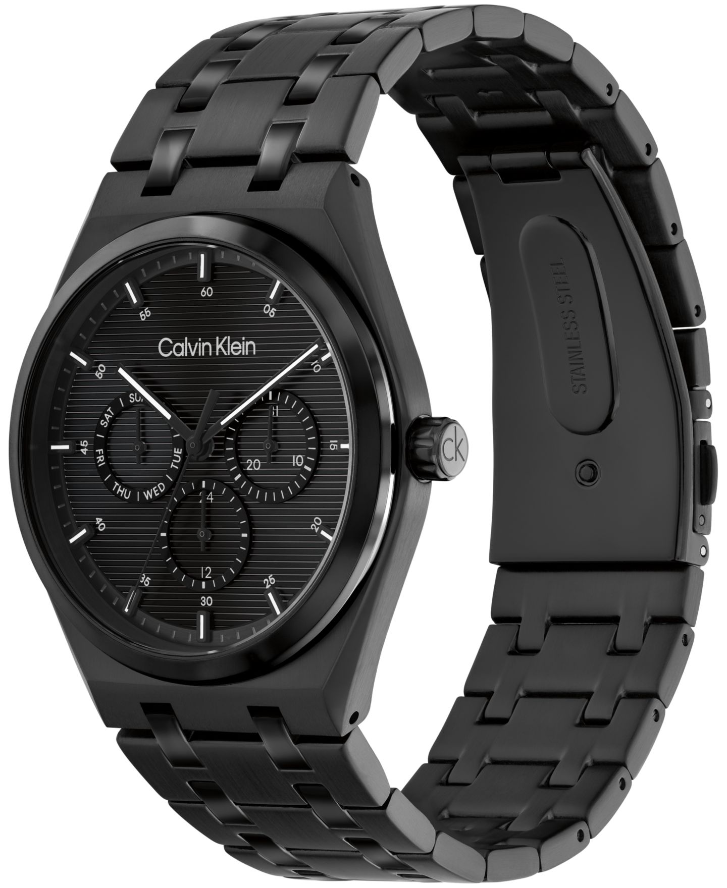 Мужские часы Calvin Klein CK Motion Black IP Stainless Steel Bracelet Watch 39mm — фото 2