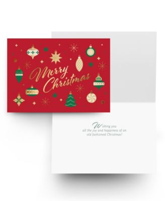 Retro Ornaments Holiday Boxed Cards