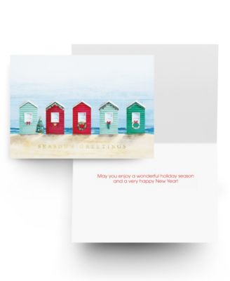 Beach Bungalows Holiday Boxed Cards