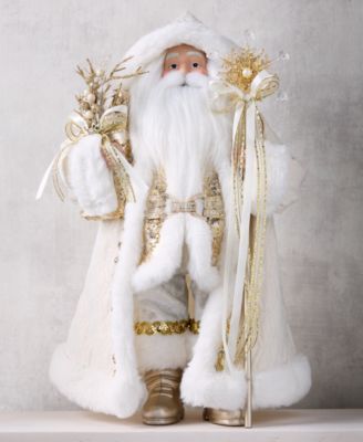Opulence Caucasian Santa With White Faux-Fur Robes, Macy's Exclusive 