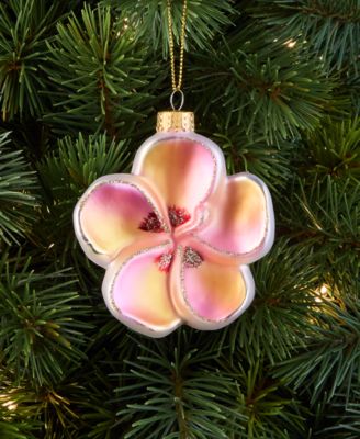 Hawaii Pink & Gold Flower Ornament, Exclusively at Macy's