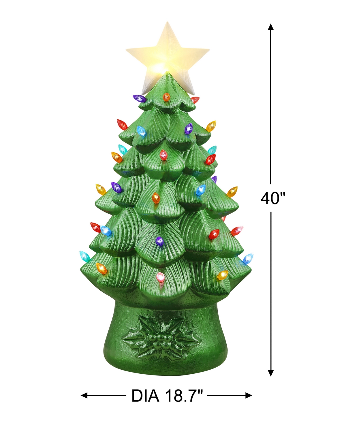 Mr. Christmas Blow Mold Nostalgic Tree In Green