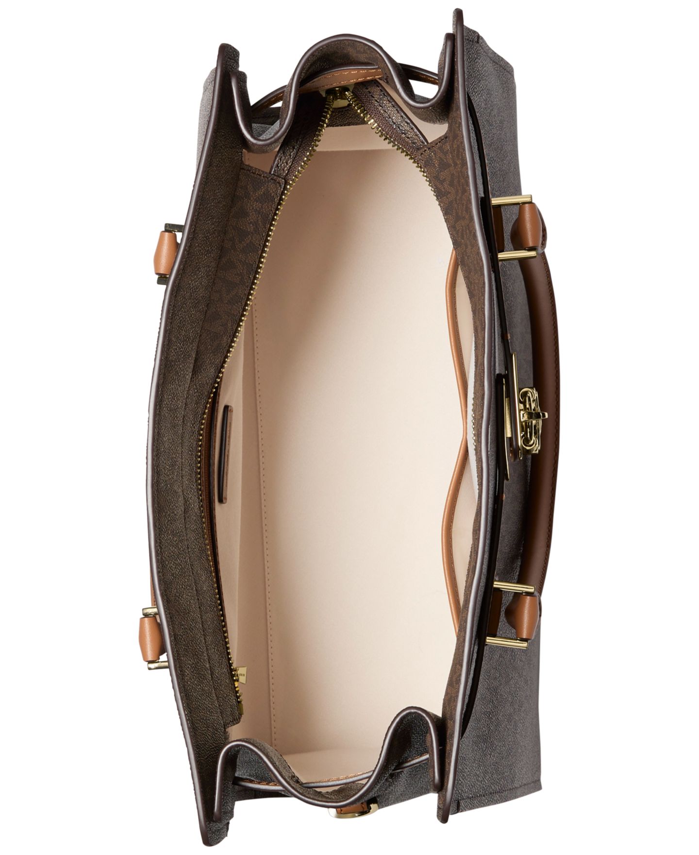 Женская сумка MICHAEL Michael Kors Hamilton Moderne Large Satchel, цвет: Коричневый — фото 3