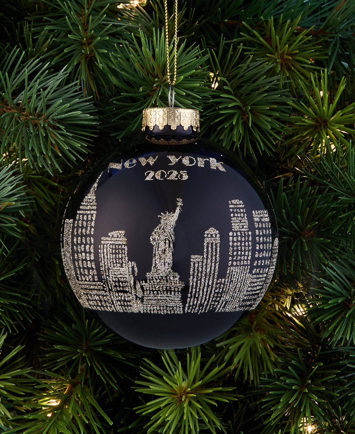 Holiday Lane New York City Skyline On Black Ornament, Exclusively at Macy's