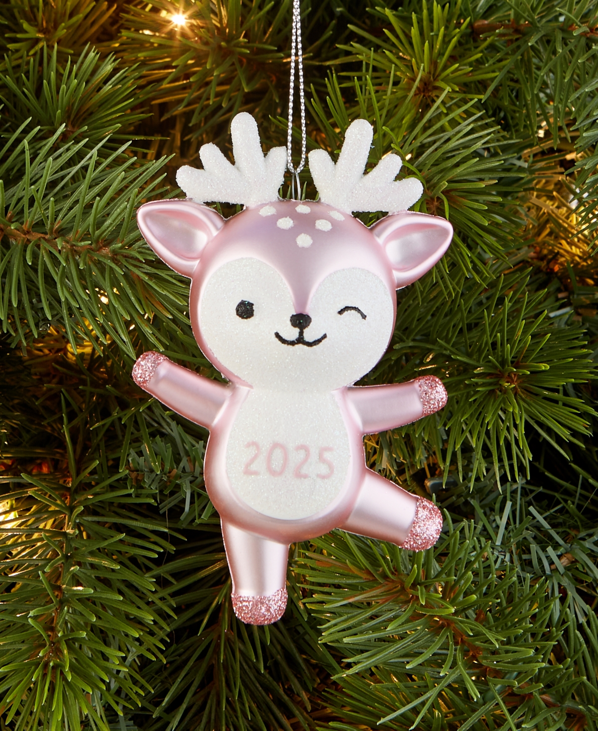 Holiday Lane Baby's First Pink Deer Ornament, Exclusively at Macy's