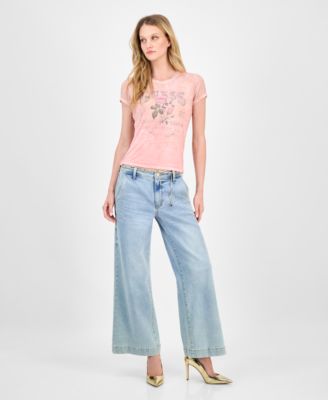 Women's Roses Graphic-Print T-Shirt