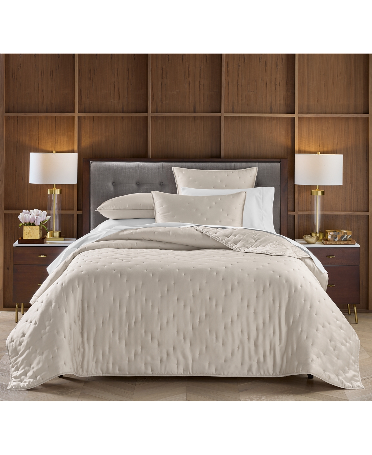 Hotel Collection Lyocell 3-pc. Coverlet Set, Full/queen, Macy's Exclusive In Neutral
