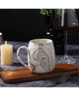 Marble Pattern Mugs, Set of 4