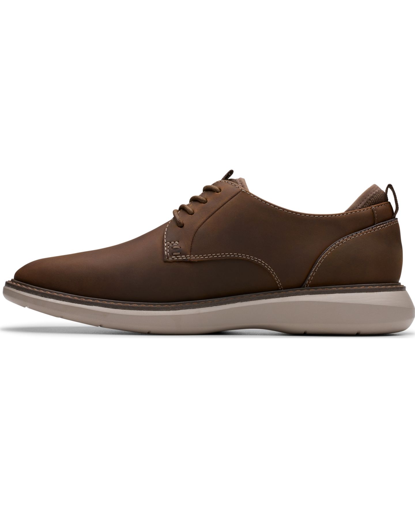 Мужское платье Clarks Collection Brantin Plain Toe Dress Casual Shoes, цвет: Кожаный — фото 4