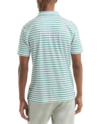 Men's Short Sleeve Striped Performance Golf Polo Shirt