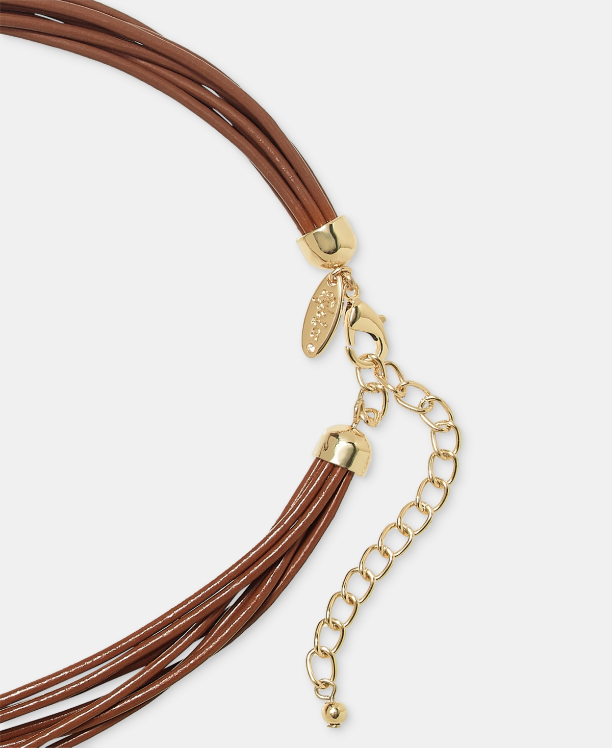 Style & Co Faux-leather Multi-strand Pendant Necklace, 18" + 3" Extender, Macy's Exclusive In Brown