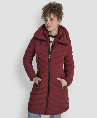 DKNY - Women's Bibbed Packable Puffer Coat