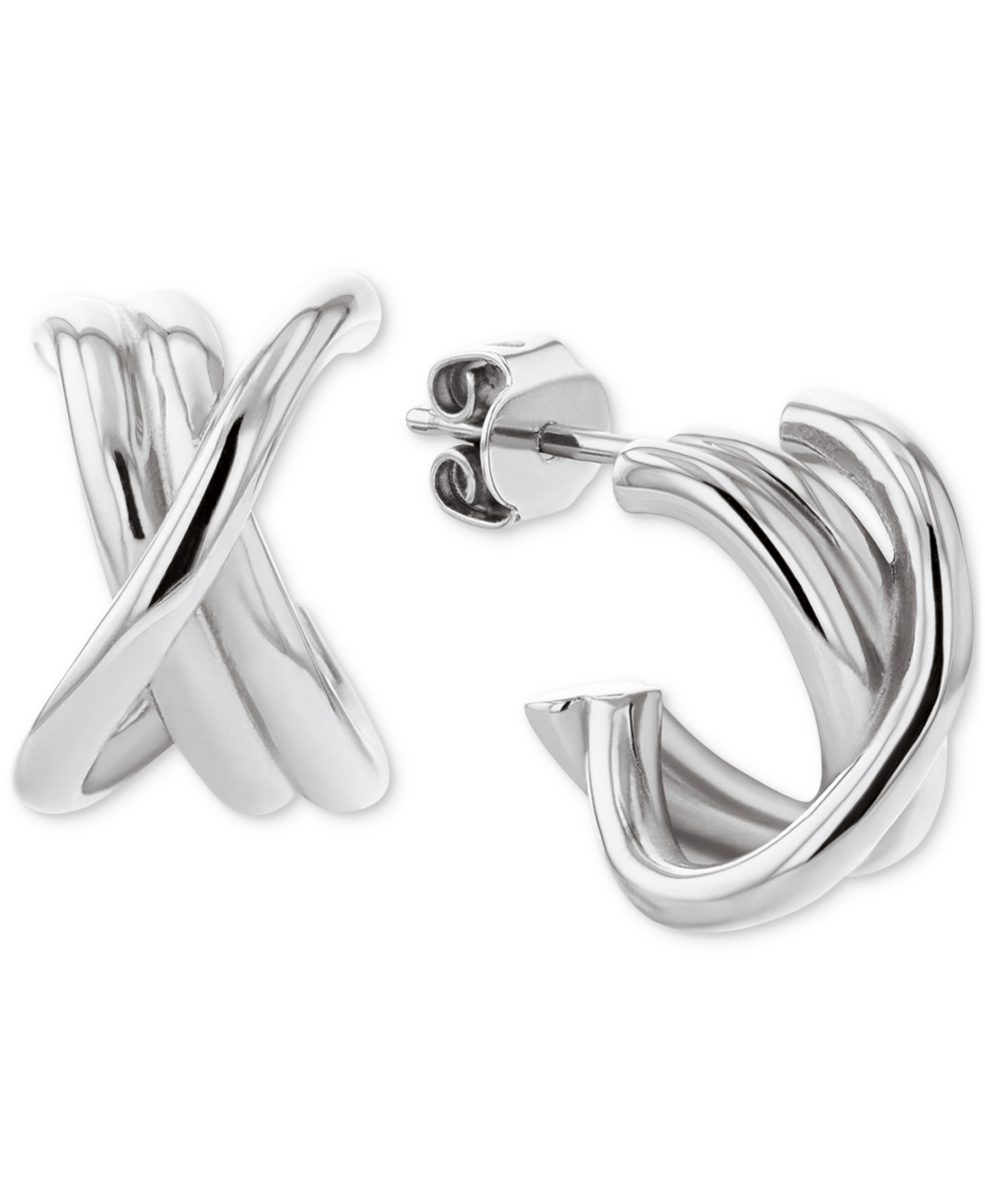 Tommy Hilfiger Nautical Knot Stud Earrings In Silver