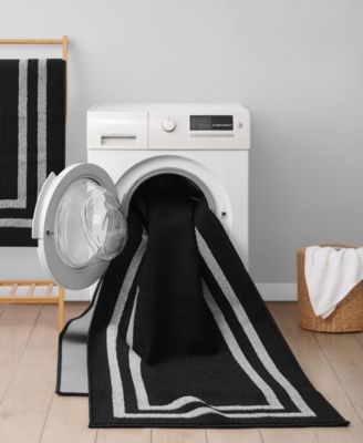 Double Line Border Tufted Runner Rug, 30" x 120"