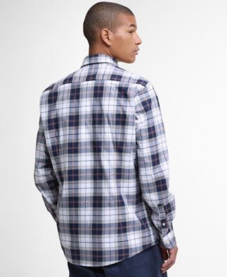 Men's Wetheram Tailored-Fit Tartan Button-Down Twill Shirt
