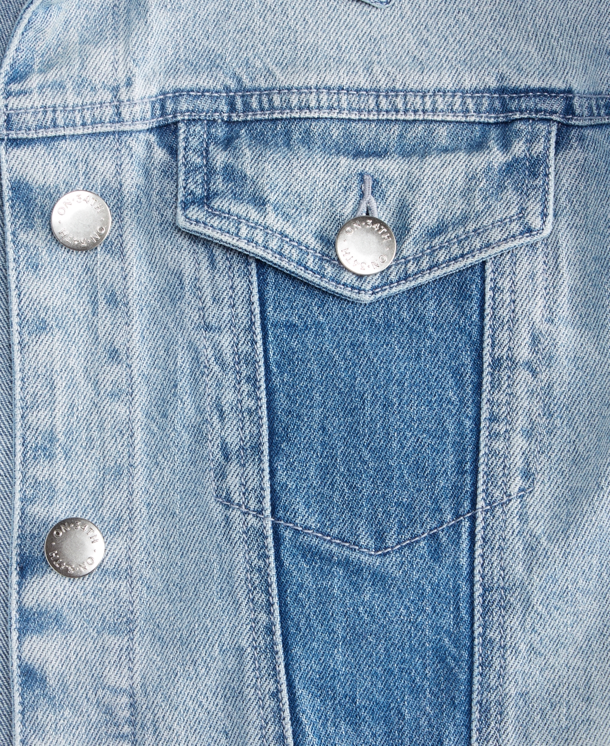 On 34th Women's Two-Tone Denim Trucker Jacket, Macy's Exclusive