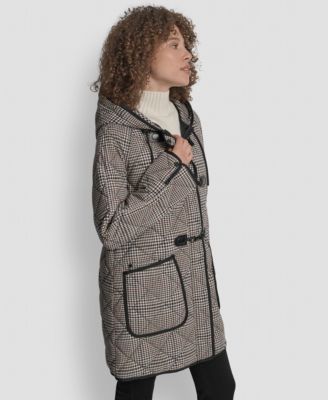 Women's Hooded Toggle Quilted Coat
