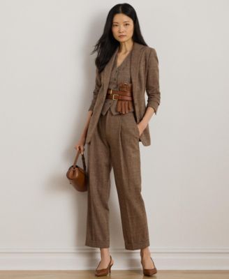 Women's Glen Plaid Wool-Blend Vest