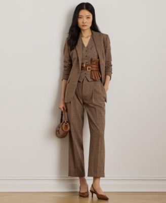 Women's Glen Plaid Cotton-Blend Blazer