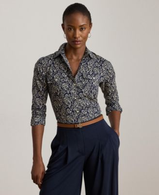 Lauren Ralph Lauren - Women's Classic-Fit Paisley Cotton Voile Shirt