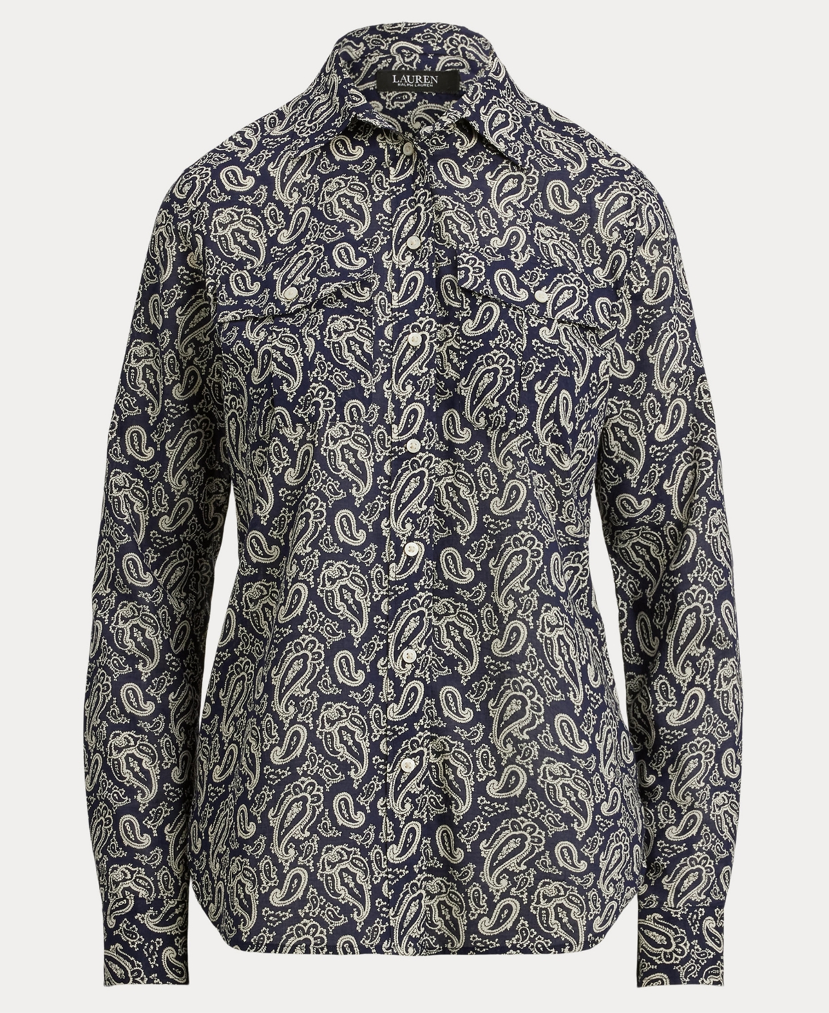 Lauren Ralph Women's Classic-Fit Paisley Cotton Voile Shirt