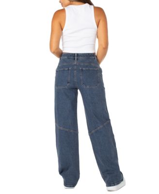 Juniors' Slouchy Skater Wide-Leg Jeans