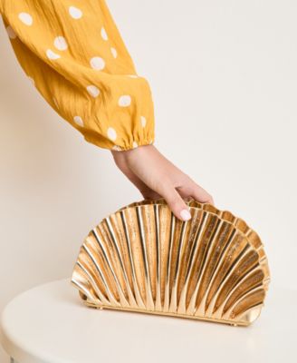 On 34th - Women's Metallic Fan Handbag